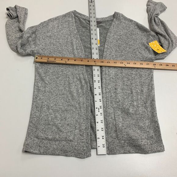 Rumi + Ryder Cardigan Womens L Large Gray Pockets Open Front Long Sleeve Knit - Picture 7 of 15